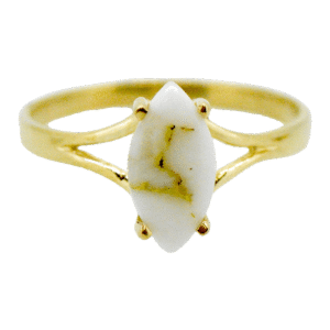 Gold quartz ring