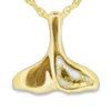 Gold Quartz Whale Tail Pendant, Alaska Mint