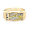 Men's Gold Quartz & Diamond Band, Alaska Mint