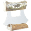 Caribou Antler Scrimshawed Ulu Knife