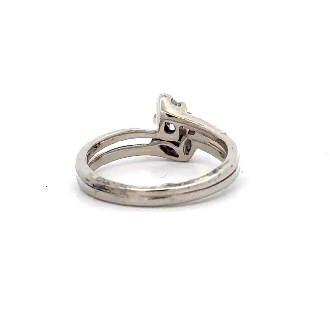 Estate Lady's Diamond 14k White Gold Wedding Set 070850 - Image 3