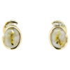 Gold Quartz & Diamond Post Earrings, Alaska Mint