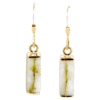 Gold quartz dangle earrings