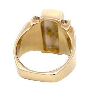 Ladies Gold Quartz & Diamond Ring, Alaska Mint