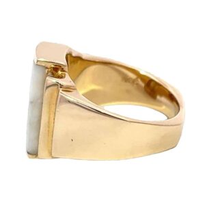 Ladies Gold Quartz & Diamond Ring, Alaska Mint