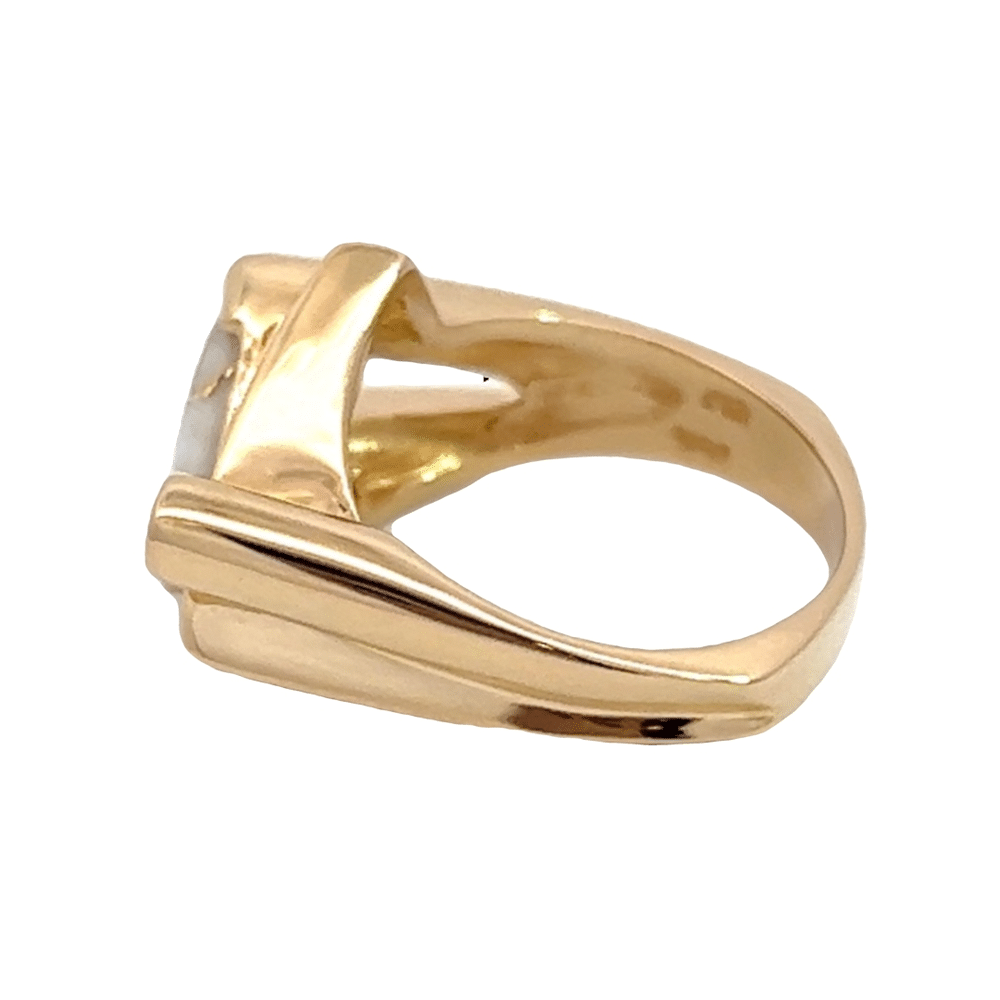 Ladies Gold Quartz & Diamond Ring, Alaska Mint