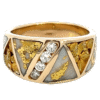 Ladies Gold Quartz, Nugget & Diamond Ring, Alaska Mint