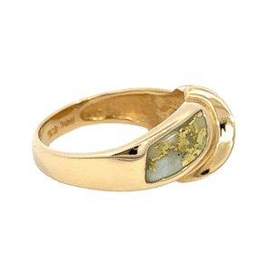 Ladies Gold Quartz & Diamond Ring, Alaska Mint