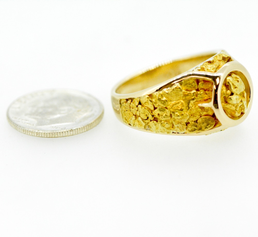 Men’s Gold Nugget Ring - Image 2
