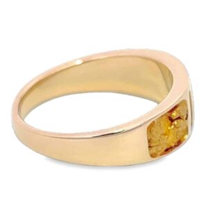 Men's Diamond Gold Nugget & Gold Quartz Ring, Alaska Mint