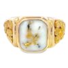Men's Gold Nugget & Quartz Ring, Alaska Mint