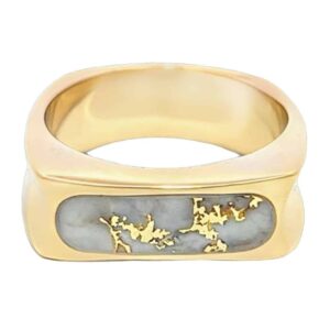 Men's Gold Quartz Ring, Alaska Mint