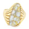 Men's Gold Quartz Ring, Alaska Mint