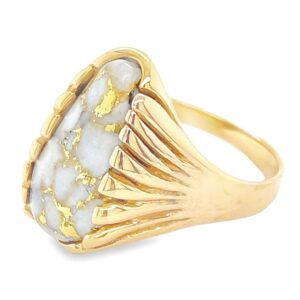 Men's Gold Quartz Ring, Alaska Mint