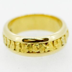 Men's Gold Nugget Ring