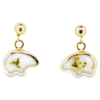 Bear Dangle Gold Quartz Post Earrings, Alaska Mint