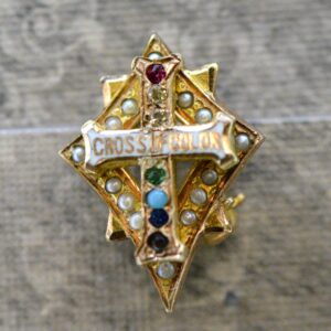 Estate Ladies Rainbow Girls 10k Gold Pin 0517