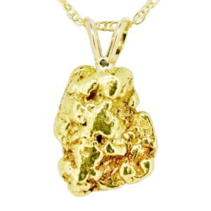 5.1 DWT Alaskan Gold Nugget Pendant, Alaska Mint