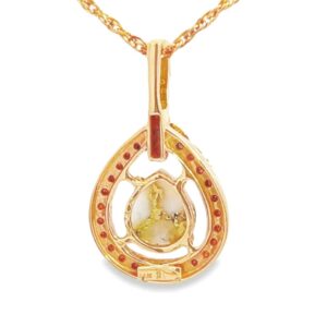 Gold Quartz & Nugget Pendant, Alaska Mint