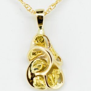 Gold Nugget Free Form Pendant