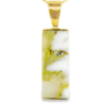 Gold Quartz Rectangle Pendant, Alaska Mint