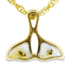 Gold quartz whale pendant, Alaska Mint