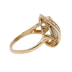 Ladies Gold Quartz & Diamond Ring, Alaska Mint