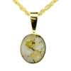 Gold quartz pendant