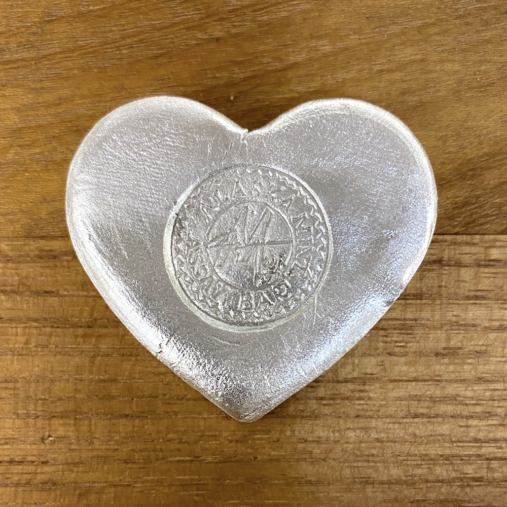 2 oz. Silver Hand-Poured Heart