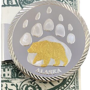 Money Clip with 1 oz. or 1/4 oz. Bear Paw Medallion