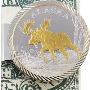 Money Clip with 1 oz. Bull Moose Medallion