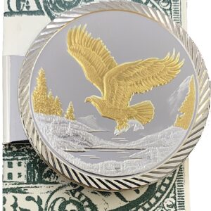 Money Clip with 1 oz. or 1/4 oz. Eagle in Flight Medallion