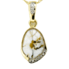 Diamond Gold Quartz Pendant, Alaska Mint