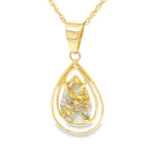 Gold Quartz Pendant, Alaska Mint