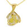 Gold Quartz & Diamond Pendant, Alaska Mint