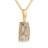 Diamond Gold Quartz Pendant, Alaska Mint