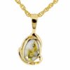 Gold quartz pendant, Alaska Mint