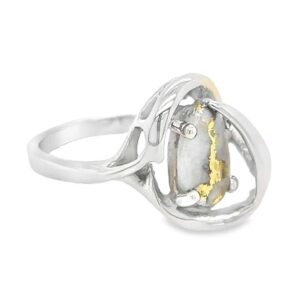 Ladies Gold Quartz 14k White Gold Ring, Alaska Mint