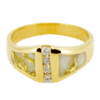 Ladies Gold Quartz & 3/.05 CT Diamond Ring, Alaska Mint