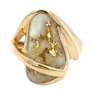 Ladies Gold Quartz Ring, Alaska Mint
