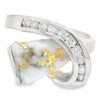 Gold Quartz & Diamond 14k White Gold Ring, Alaska Mint