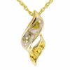 Gold Quartz & Nugget Pendant