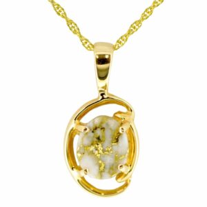 Gold Quartz Pendant, Alaska Mint