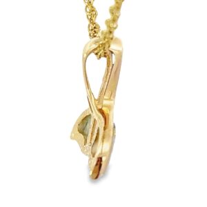 Gold Quartz Whale Tail Pendant, Alaska Mint