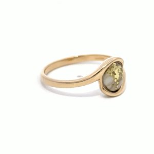Ring, Gold quartz, Alaska Mint, RL649Q $620
