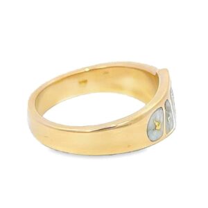 Gold Quartz & Diamond Men's Ring, Alaska Mint