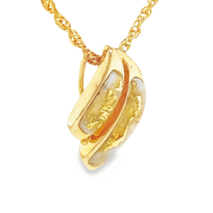 Gold Quartz Pendant, Alaska Mint