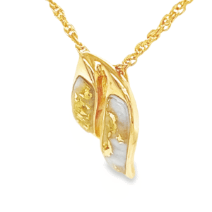 Gold Quartz Pendant, Alaska Mint