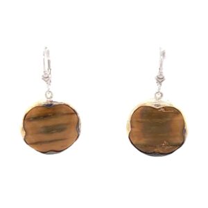 Ivory Round Leverback Earrings