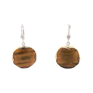 Ivory Round Leverback Earrings